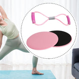 Maxbell Exercise Sliders Equipment Compact Core Sliders for Yoga Pilates Working Out pink