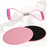 Maxbell Exercise Sliders Equipment Compact Core Sliders for Yoga Pilates Working Out pink