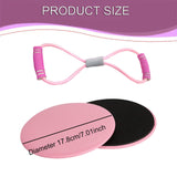 Maxbell Exercise Sliders Equipment Compact Core Sliders for Yoga Pilates Working Out pink