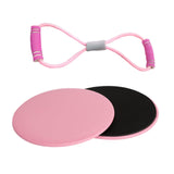 Maxbell Exercise Sliders Equipment Compact Core Sliders for Yoga Pilates Working Out pink