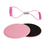 Maxbell Exercise Sliders Equipment Compact Core Sliders for Yoga Pilates Working Out pink