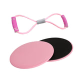 Maxbell Exercise Sliders Equipment Compact Core Sliders for Yoga Pilates Working Out pink