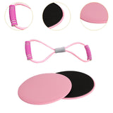 Maxbell Exercise Sliders Equipment Compact Core Sliders for Yoga Pilates Working Out pink