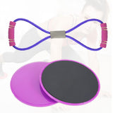 Maxbell Exercise Sliders Equipment Compact Core Sliders for Yoga Pilates Working Out purple