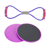 Maxbell Exercise Sliders Equipment Compact Core Sliders for Yoga Pilates Working Out purple