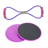 Maxbell Exercise Sliders Equipment Compact Core Sliders for Yoga Pilates Working Out purple