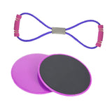 Maxbell Exercise Sliders Equipment Compact Core Sliders for Yoga Pilates Working Out purple