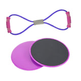 Maxbell Exercise Sliders Equipment Compact Core Sliders for Yoga Pilates Working Out purple