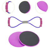 Maxbell Exercise Sliders Equipment Compact Core Sliders for Yoga Pilates Working Out purple