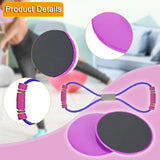 Maxbell Exercise Sliders Equipment Compact Core Sliders for Yoga Pilates Working Out purple