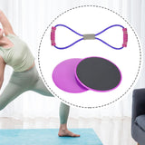 Maxbell Exercise Sliders Equipment Compact Core Sliders for Yoga Pilates Working Out purple