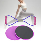 Maxbell Exercise Sliders Equipment Compact Core Sliders for Yoga Pilates Working Out purple