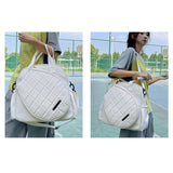 Maxbell Tennis Bag Players Large Capacity Outdoor Sports Professional Tennis Handbag Beige