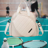 Maxbell Tennis Bag Players Large Capacity Outdoor Sports Professional Tennis Handbag Beige
