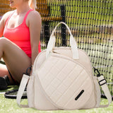 Maxbell Tennis Bag Players Large Capacity Outdoor Sports Professional Tennis Handbag Beige