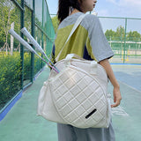 Maxbell Tennis Bag Players Large Capacity Outdoor Sports Professional Tennis Handbag Beige