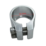 Maxbell Bicycle Seat Tube Clamp Lightweight Easy Installation 30.5 mm Tightener Clip Silver