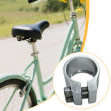 Maxbell Bicycle Seat Tube Clamp Lightweight Easy Installation 30.5 mm Tightener Clip Silver