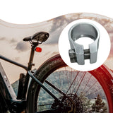 Maxbell Bicycle Seat Tube Clamp Lightweight Easy Installation 30.5 mm Tightener Clip Silver