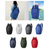 Maxbell Drawstring Backpack Fitness Drawstring Gym Bag for Shopping Badminton Tennis Black