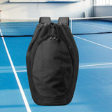 Maxbell Drawstring Backpack Fitness Drawstring Gym Bag for Shopping Badminton Tennis Black