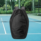 Maxbell Drawstring Backpack Fitness Drawstring Gym Bag for Shopping Badminton Tennis Black