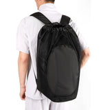 Maxbell Drawstring Backpack Fitness Drawstring Gym Bag for Shopping Badminton Tennis Black