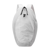 Maxbell Drawstring Backpack Fitness Drawstring Gym Bag for Shopping Badminton Tennis White