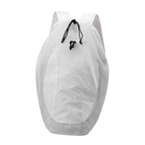 Maxbell Drawstring Backpack Fitness Drawstring Gym Bag for Shopping Badminton Tennis White
