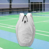 Maxbell Drawstring Backpack Fitness Drawstring Gym Bag for Shopping Badminton Tennis White