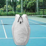 Maxbell Drawstring Backpack Fitness Drawstring Gym Bag for Shopping Badminton Tennis White
