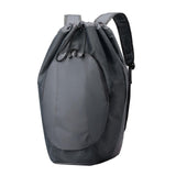 Maxbell Drawstring Backpack Fitness Drawstring Gym Bag for Shopping Badminton Tennis Grey