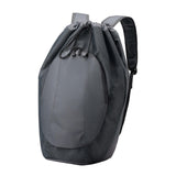 Maxbell Drawstring Backpack Fitness Drawstring Gym Bag for Shopping Badminton Tennis Grey