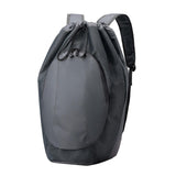 Maxbell Drawstring Backpack Fitness Drawstring Gym Bag for Shopping Badminton Tennis Grey