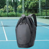 Maxbell Drawstring Backpack Fitness Drawstring Gym Bag for Shopping Badminton Tennis Grey