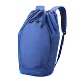 Maxbell Drawstring Backpack Fitness Drawstring Gym Bag for Shopping Badminton Tennis Blue