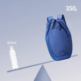 Maxbell Drawstring Backpack Fitness Drawstring Gym Bag for Shopping Badminton Tennis Blue