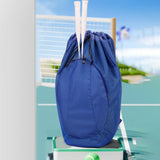 Maxbell Drawstring Backpack Fitness Drawstring Gym Bag for Shopping Badminton Tennis Blue