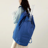 Maxbell Drawstring Backpack Fitness Drawstring Gym Bag for Shopping Badminton Tennis Blue