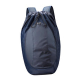 Maxbell Drawstring Backpack Fitness Drawstring Gym Bag for Shopping Badminton Tennis Dark Blue
