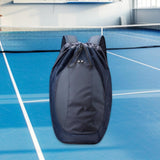 Maxbell Drawstring Backpack Fitness Drawstring Gym Bag for Shopping Badminton Tennis Dark Blue