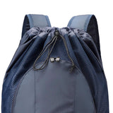 Maxbell Drawstring Backpack Fitness Drawstring Gym Bag for Shopping Badminton Tennis Dark Blue