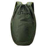 Maxbell Drawstring Backpack Fitness Drawstring Gym Bag for Shopping Badminton Tennis Green