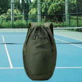 Maxbell Drawstring Backpack Fitness Drawstring Gym Bag for Shopping Badminton Tennis Green