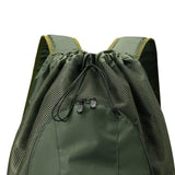 Maxbell Drawstring Backpack Fitness Drawstring Gym Bag for Shopping Badminton Tennis Green