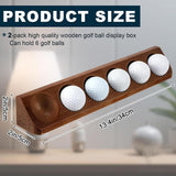 Maxbell Golf Ball Display Case Souvenir Golfball Collections Golf Ball Storage Stand brown