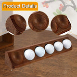 Maxbell Golf Ball Display Case Souvenir Golfball Collections Golf Ball Storage Stand brown