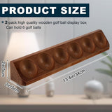 Maxbell Golf Ball Display Case Souvenir Golfball Collections Golf Ball Storage Stand brown