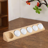 Maxbell Golf Ball Display Case Souvenir Golfball Collections Golf Ball Storage Stand wood color