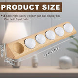 Maxbell Golf Ball Display Case Souvenir Golfball Collections Golf Ball Storage Stand wood color